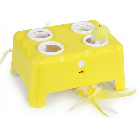 Juguete interactivo recargable para gatos de ABS amarillo, 3 modos ajustables HOMVRA (1/5)