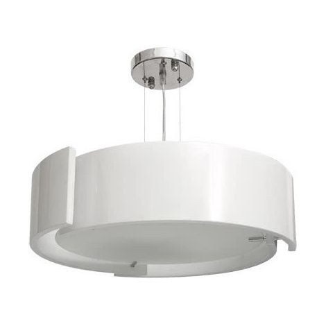Colgante oslo 8xe27 al.reg.xd.93cm blanco/cromo