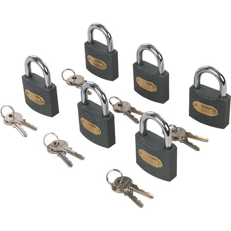 royaluxe - (6pcs)Lot de 6 cadenas en fer à clés identiques - 50 mm (1/4)