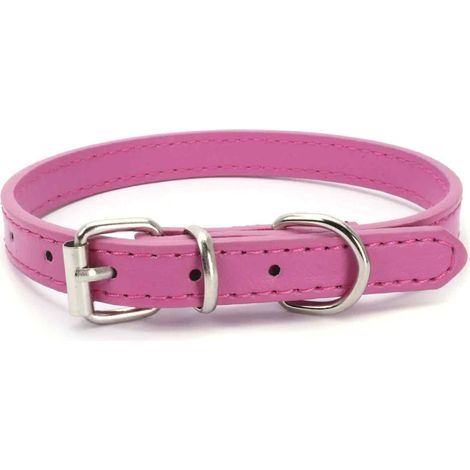 Collier Pour Chien - Cuir Synthétique Pu - Réfléchissant Et Imperméable - Ajustable - Pour Chiens De Taille Petite À Moyenne - 1 Pièce (1/5)