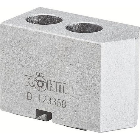 Röhm Mâchoires à poser taille 85, jeu de 3 mâchoires, durcissables Décalage en croix, biseauté à 120° - 119459 (1/5)