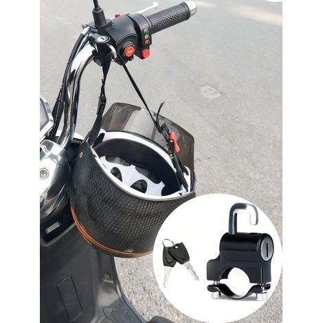 Cadenas de casque de moto multifonction anti-vol pour motos et vélos électriques. Matériau haute résistance, solide et durable. Empêche le vol, assure la sécurité (1/4)