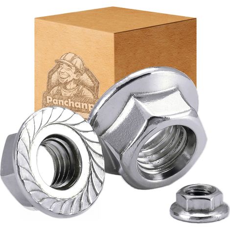 Dado flangiato DIN6923 CL. 6 zincato M16 1KG (1/2)