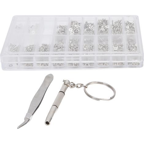 Kit de réparation de lunettes, 1000 pièces, tournevis professionnels, vis à pince pour lunettes de soleil (1/5)