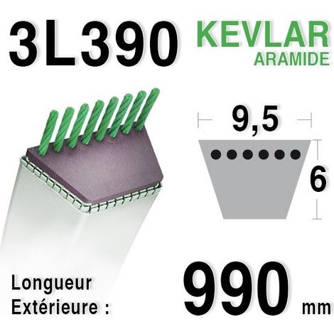 Courroie 3l39 - 9,5 mm x 990 mm