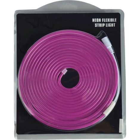 Jandei - Kit Néon 12V. Coupez tous les 2,5 cm. Couleur violet. 5 mètres. Néon LED flexible 6x12mm (1/4)