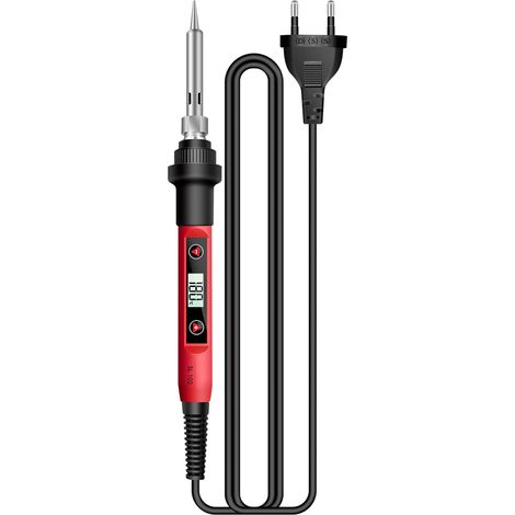 Kit de 12 fers à souder ANENG 60W – Fer à souder intelligent à affichage numérique LCD, température réglable, 5 pannes, pince, fil et colophane inclus – Sac de transport pour réparation électronique (1/5)