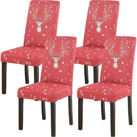 Stretchable polyester dining chair cover - Modern design - For weddings, banquets, parties, Christmas (1/5)