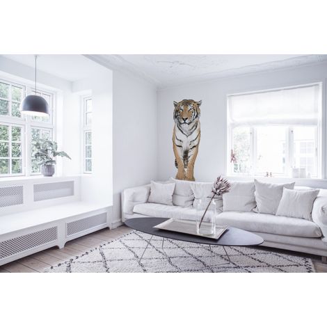 Sticker Autocollant Tigre Photo Réaliste 60x170cm pour Amis des Animaux Décoratif Intérieur/Extérieur (1/4)