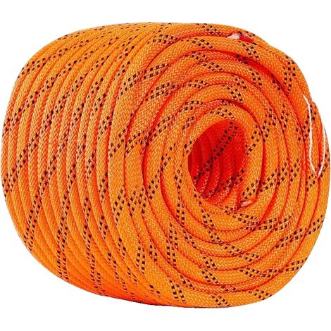 Corda da arrampicata, resistenza alla rottura 17,79 kN, struttura resistente, colore rosso (1/2)