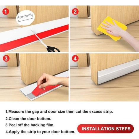 Joint De Porte - Silicone Ecologique - 5 X 97 Cm - Etancheite Acoustique Et Thermique - 1 Unite (1/4)