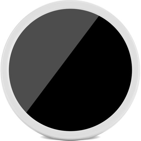 Réveil Led De Bureau Avec Miroir Et Affichage Date - Lampe De Chevet Douce - Design Compact Stable - Blanc (1/5)