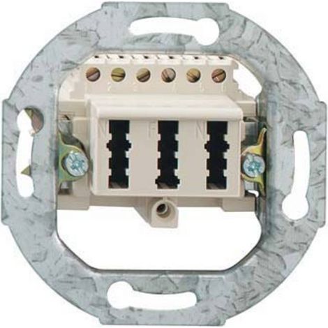 Rutenbeck Boîte de raccordement TAE réseau analogique TAE 3x6 NFN 0 blanc pur (1/2)