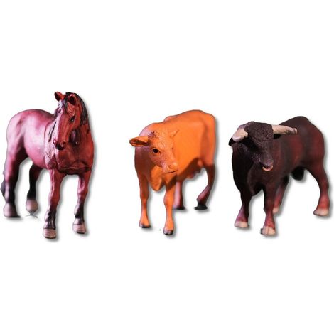 Modelli Assortiti Mucca Toro Cavallo 12x9 cm