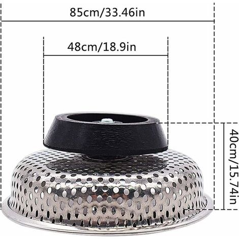 Bouchon de bonde évier en acier inoxydable – Diamètre 85 mm – Lot de 2 – Résistant à la rouille et à la corrosion – Maillage haute densité (1/4)