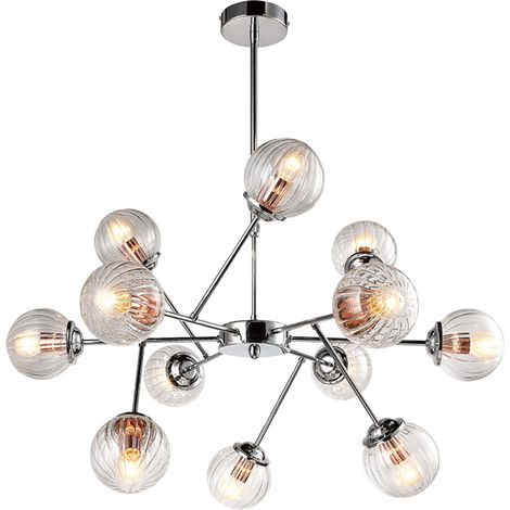 Lampadario Candellux Best 30-64806 12xE14 cromo vetro (1/2)
