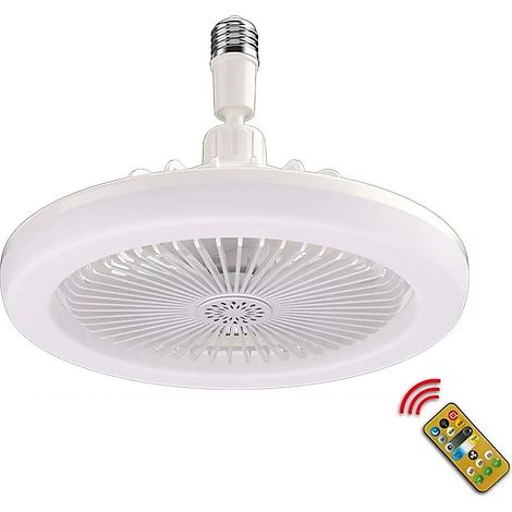 Aromathérapie Ventilateur de plafond LED avec éclairage intégré, 3 vitesses et intensité variable E27, 25 x 25 x 11 cm (1/5)