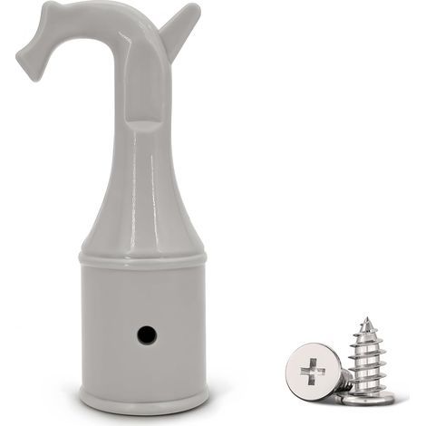 Gancio per botola sul tetto - Gancio per scala retrattile della soffitta, pratico accessorio per il tetto, gancio in plastica grigia, per aprire finestre in punti difficili da raggiungere (1/5)
