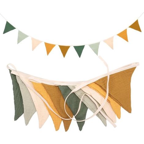 Adatto per decorare la camera di un bambino con bandiere colorate, decorare la cameretta con bandiere colorate, ghirlande in tessuto da utilizzare come decorazioni murali (1 pezzo) (1/4)