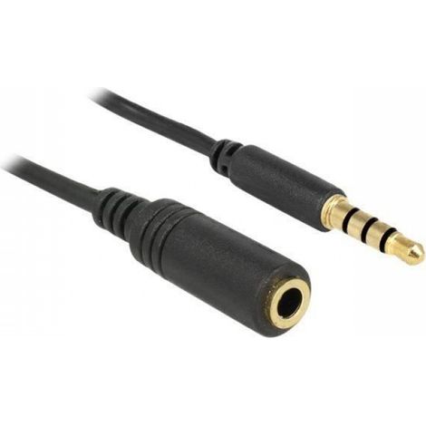 Rallonge de câble audio stereo mini jack - - 50 cm - Noir