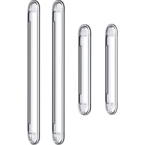 (4 articles) Bandes anti-collision transparentes pour meubles, bandes anti-collision auto-adhésives, butées de porte et bandes de protection murale, bandes en silicone pour portes coulissantes, armoir