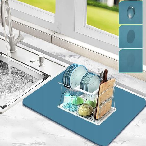 Alfombrilla escurridora superabsorbente de 50 × 40 cm para cafetera.