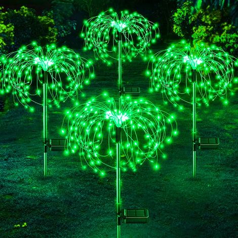 Lampe solaire LED pour jardin avec effet feu d'artifice, décoration aérienne imperméable pour éclairage de pelouse et paysage extérieur, 1 pièce (1/4)