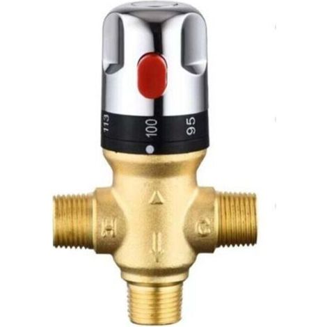 Verstellbare thermostatische Badarmatur, Messing-Wassermischer, Warm-/Kaltwasser-Mischventil (1/5)