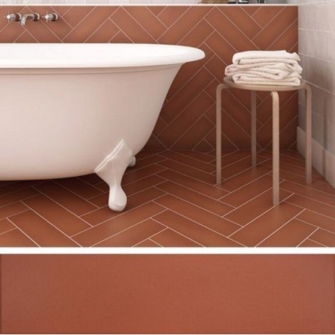 Eiffel Art Construction – Carrelage sol uni orange mate 9,2x36,8cm – Grès cérame – Finition mate – Pour intérieur – V3 (variation modérée) – Boîte de 0,65m² (1/5)