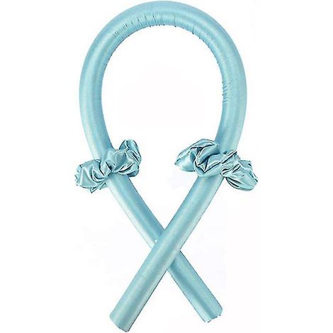 Bâtonnets à friser en soie - Rouleaux à friser manuels sans chaleur pour cheveux bleus (1/5)