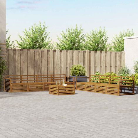 Outdoor-Sofagarnitur 9 pcs Natur (1/5)