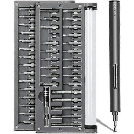 Mini tournevis électrique : petit tournevis électrique portable sans fil avec 55 accessoires (1/2)