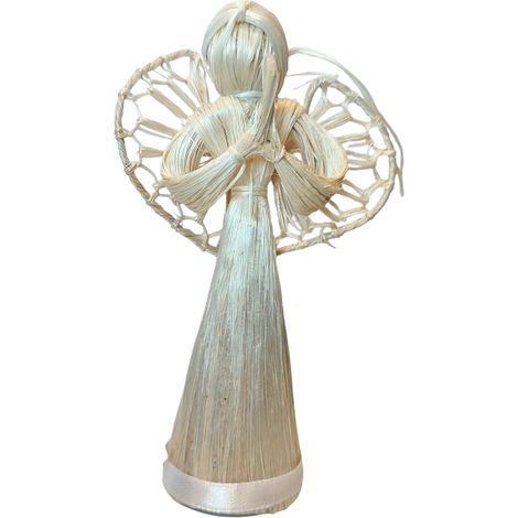 Colgante de ángel. Hecho de fibra de abacá. 10 cm. (1/3)