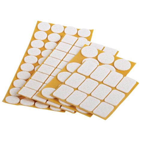 Kit de patins en feutre 100 pièces.autocollant.blanc Contenu : 100 (1/3)