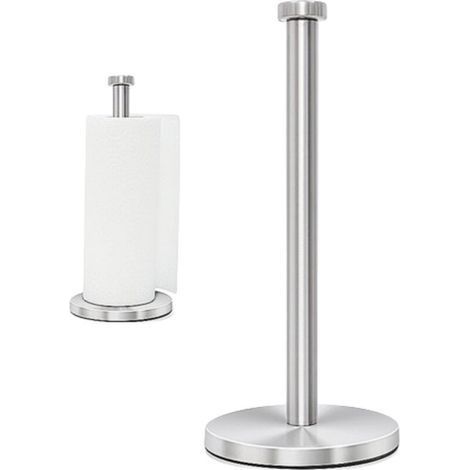 Porte Sopalin, Porte Essuie Tout pour la Cuisine et la Salle de Bains, Support Sopalin avec Ventouse Lestée, Porte Rouleau Essuie Tout pour Une Utilisation d'une Seule Main (Argent) (1/4)