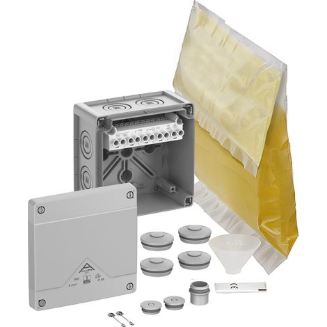 Spelsberg Scatola di derivazione, grado di protezione IP68, sezione massima conduttore 6², resistenza agli urti IK09, classe di protezione II, Ui 690V AC, Ui 690V DC, VDE, privo di alogeni, 40645001