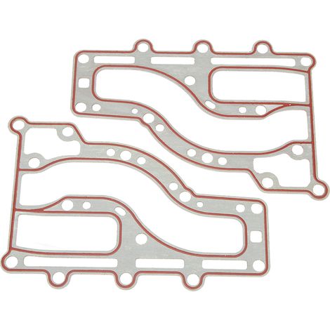 Ensemble de 2 pièces de couvercle intérieur d'échappement de moteur hors-bord en plastique, joint de moteur marin 63V 41112 A0, convient aux moteurs deux temps de 15 ch. (1/5)