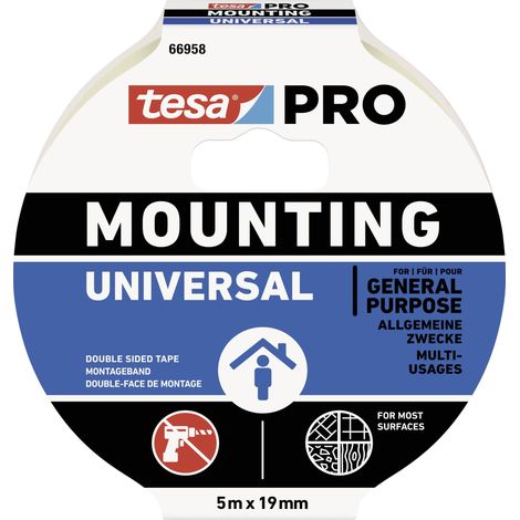 tesa Mounting PRO Universal 66958-00001-00 Ruban de montage blanc (L x l) 5 m x 9 mm 1 pc(s) (1/5)