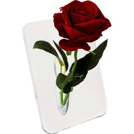 Vase à fleurs avec cadre photo transparent, vase décoratif élégant au design transparent, idéal pour la décoration intérieure (1/5)