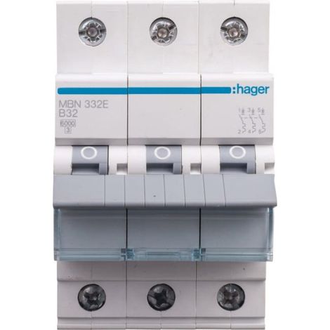 Hager MBN332E Interrupteur de circuit 32A 6kA