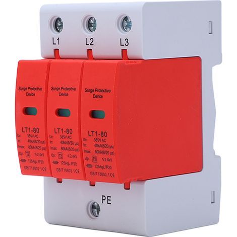 3P-Überspannungsschutzgerät, hervorragende Leistung, hohe Präzision, sicherer Überspannungsableiter, AC385V (1/5)