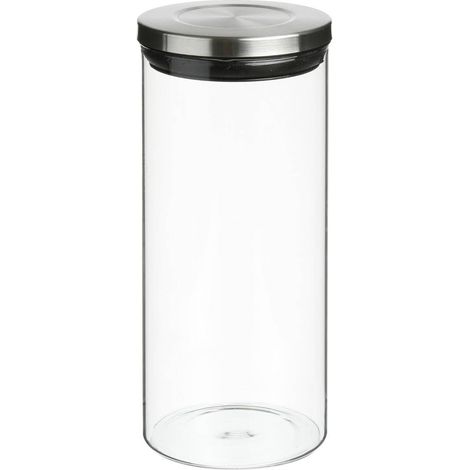 Vaso in vetro con coperchio in acciaio inox hermet 1,3l - 5five (1/4)