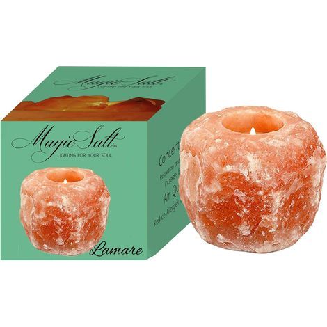 Himalayan Salt Lamp MAGIC SALT LIGHTING FOR YOUR SOUL® (Candle x1) (1/4)