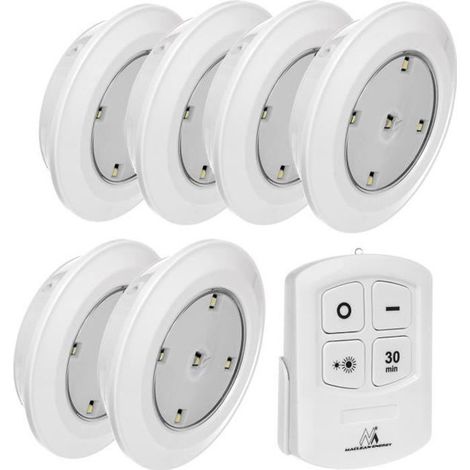 Lampe LED sans fil - Maclean - MCE165 - Télécommande incluse - 6 pièces - Éclairage mural et plafond-Ywey (1/4)