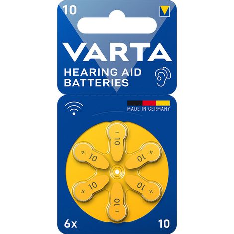 Pila para audífonos varta hearing aid batteries 10 (blister 6 unid.) (1/2)