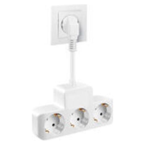 1 Pcs Multiprises Murales Adaptateur de Prise 3 en 1 avec Sécurité pour Enfant Prise de Distribution 4000W/250V/16A (1/5)