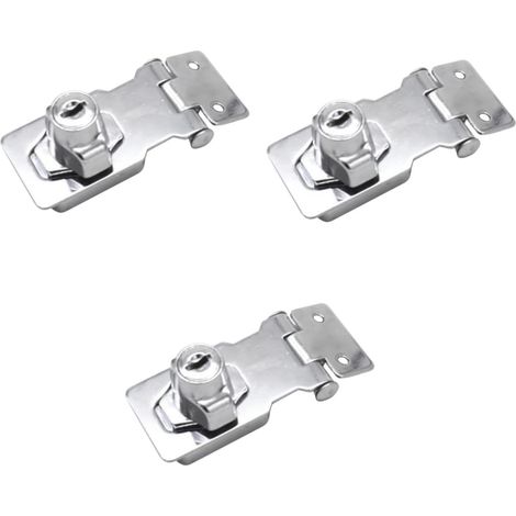 HEMOTON 3 Serrures argentées pour armoires de bureau, 5 pouces (1/5)