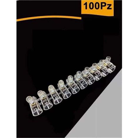 Set 100pz Morsetto A Cappuccio Unipolare Trasparente Per Cavi Sezione 2.5mm Ms-25 - (1/3)