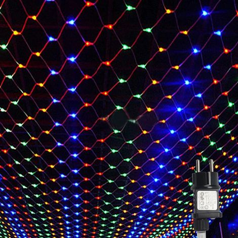 Randaco LED Lichternetz 3x2M Lichtervorhang Lichterkette Lichterketten Leuchte Außen 8 Modi RGB (1/5)