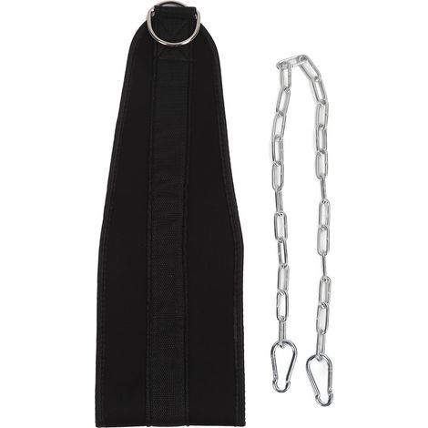 Ceinture de musculation lestée chaîne réglable sangle nylon haltérophilie entraînement force athlètes (1/5)